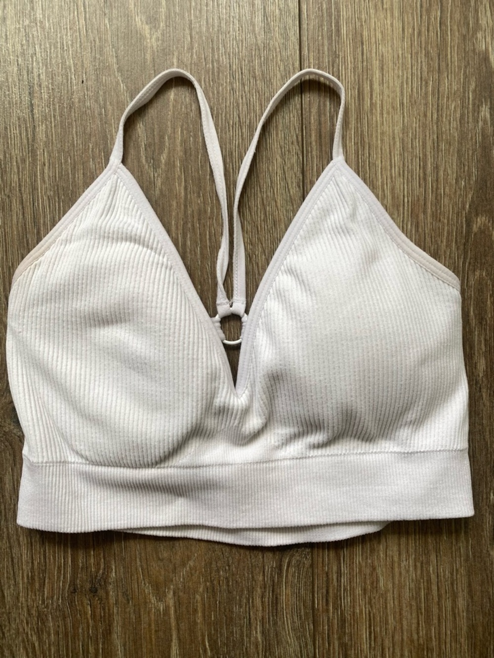 NVGTN White Glimpse Ribbed Seamless Bra